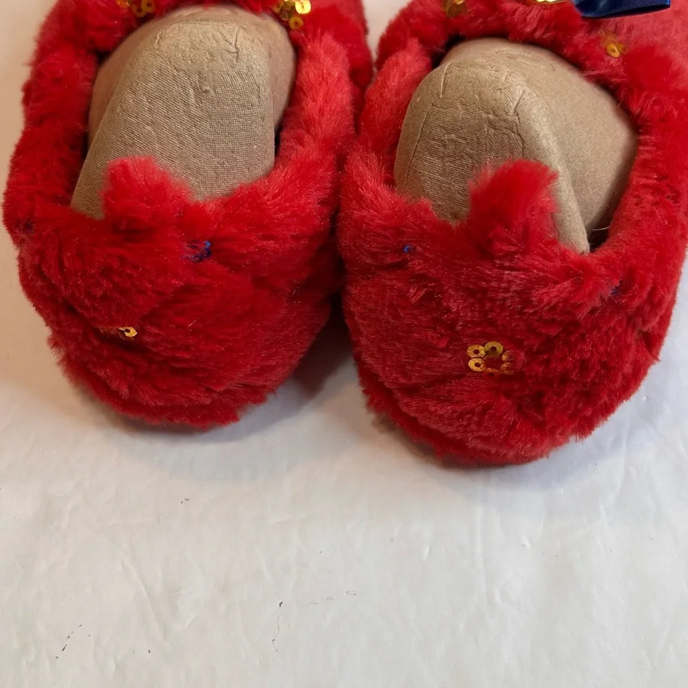Disney Princess Elena of Avalor Red Slippers with Blue Accent Girls Size 2
